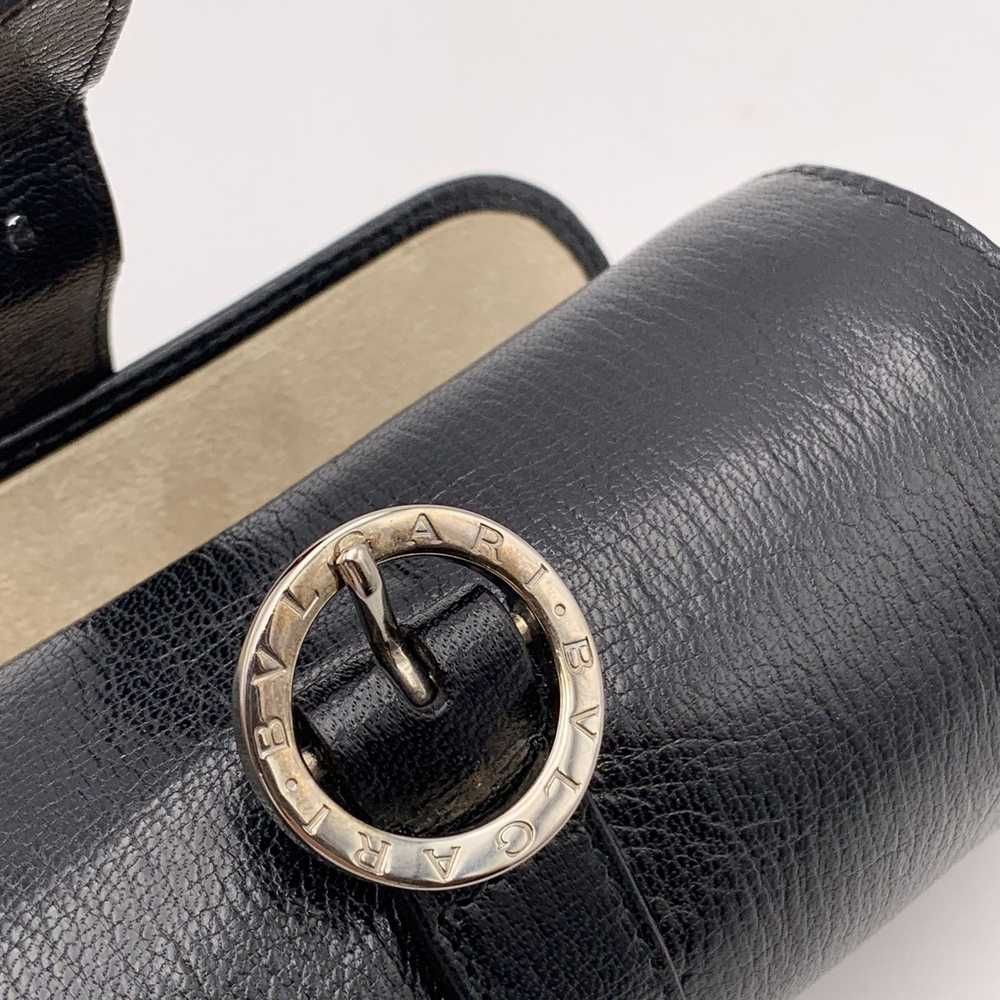 Bvlgari Bvlgari Bulgari Black Leather Watch Roll … - image 5
