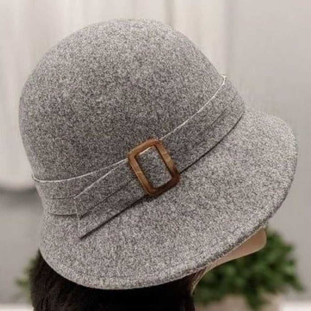Indigo Soul Women Gray CLOCHE Hat with Drawstring… - image 2