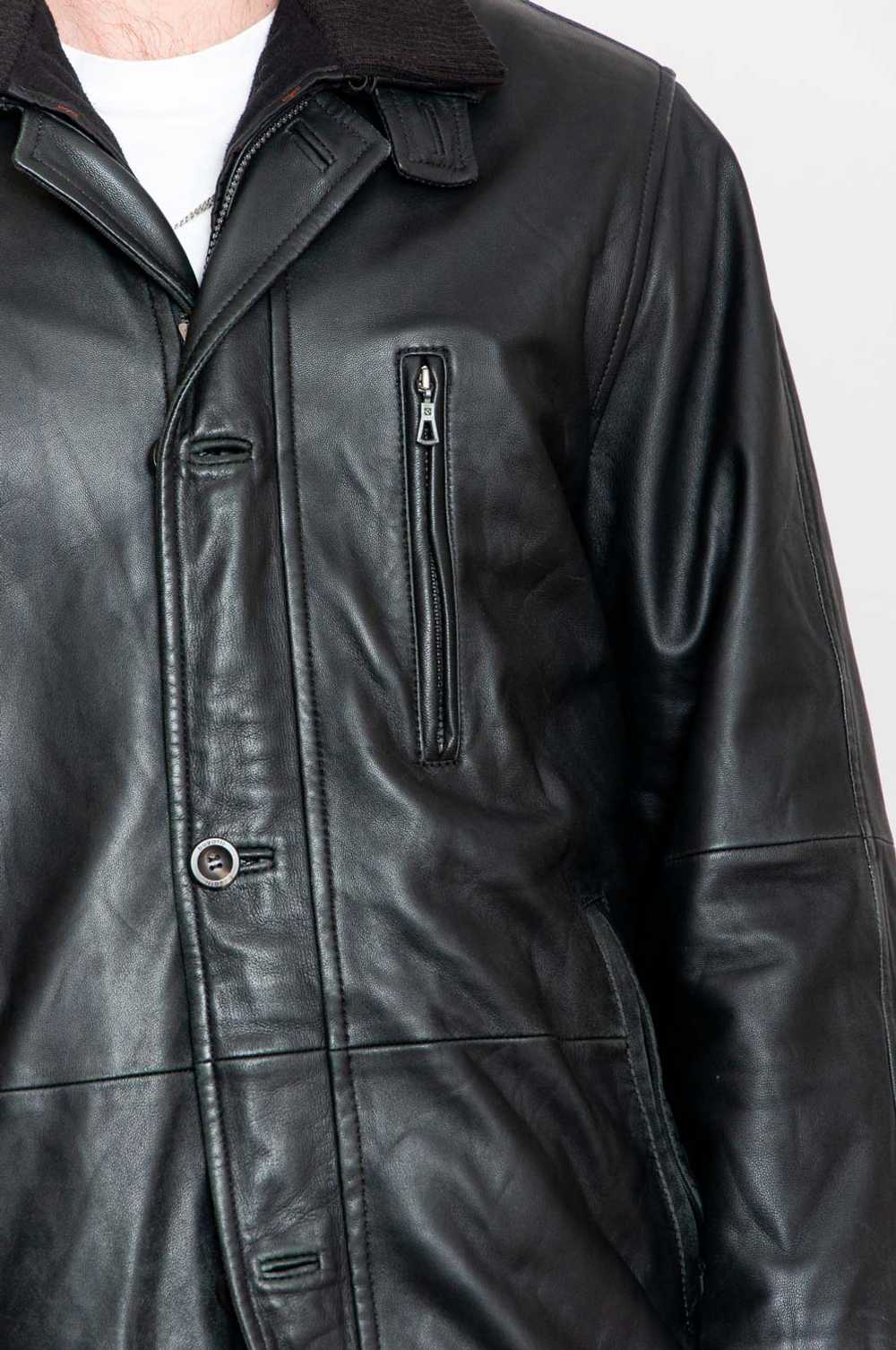 Bugatti straight leather jacket Black Single-colo… - image 3