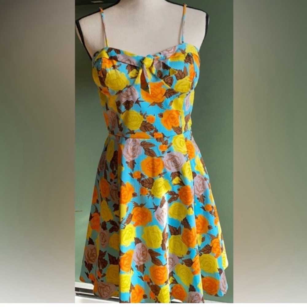 Womens vintage floral dress, size L - image 1