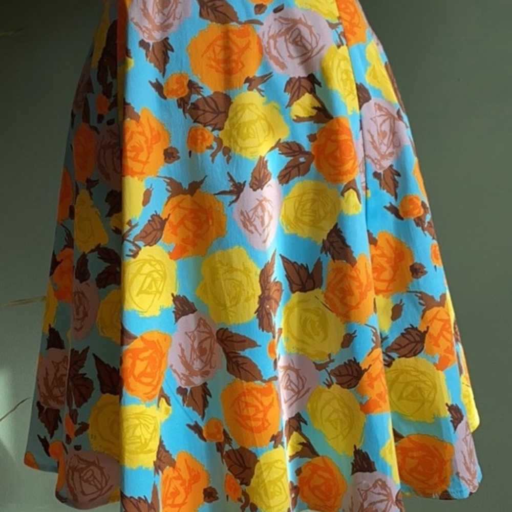 Womens vintage floral dress, size L - image 6