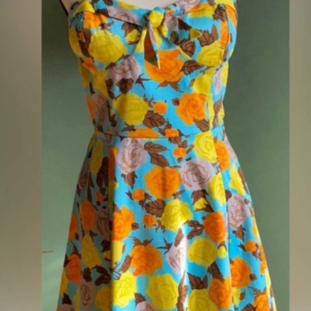 Womens vintage floral dress, size L - image 7