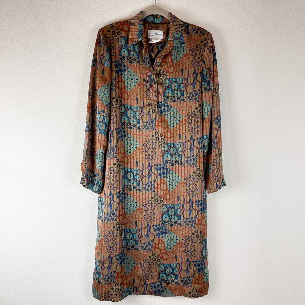 Vintage Herman Marcus Dallas Midi Dress Womens 14… - image 1