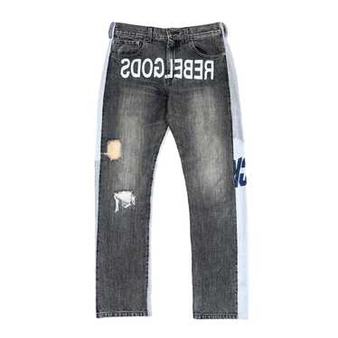 Undercover AW04 Rebelgods hybrid jeans - image 1