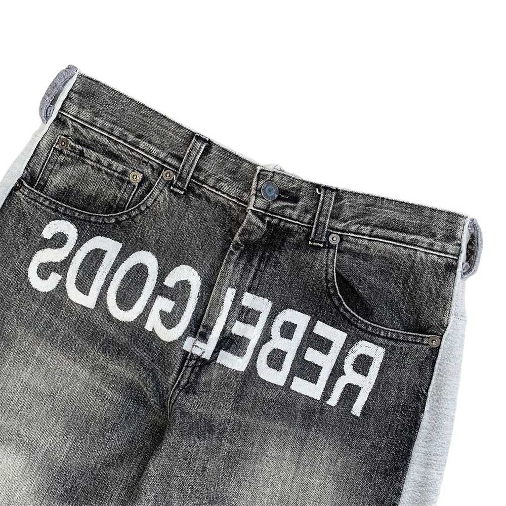 Undercover AW04 Rebelgods hybrid jeans - image 2