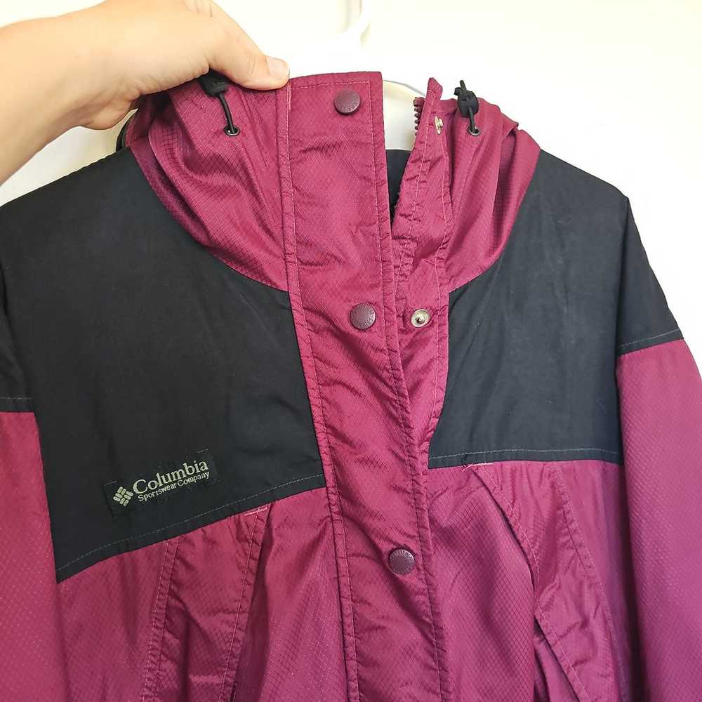 VTG Columbia Sportswear Company Maroon/Black Hood… - image 3