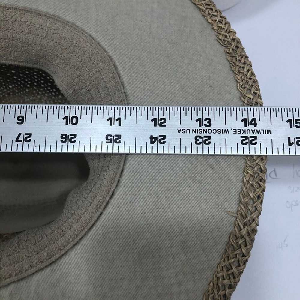 VTG Duckster Panama Straw Fiber Hat OS Embroidere… - image 12