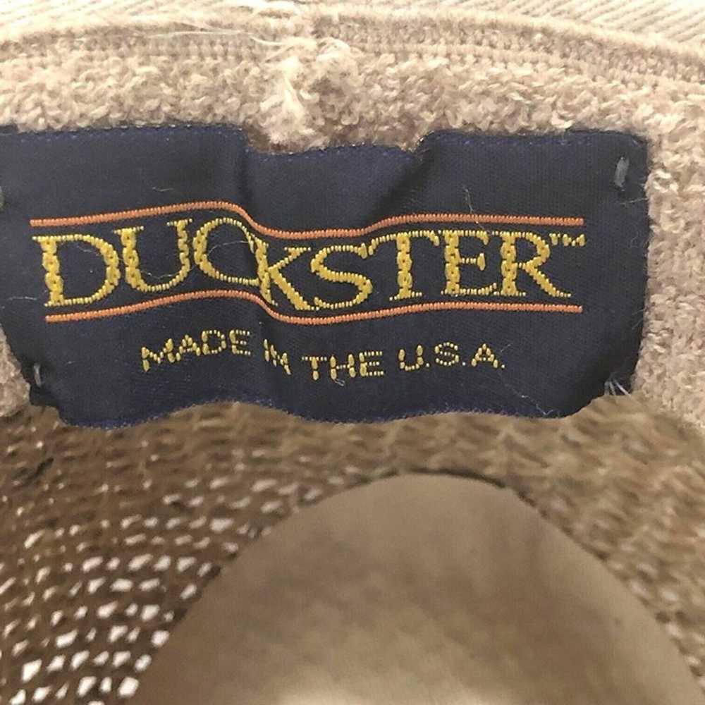 VTG Duckster Panama Straw Fiber Hat OS Embroidere… - image 8