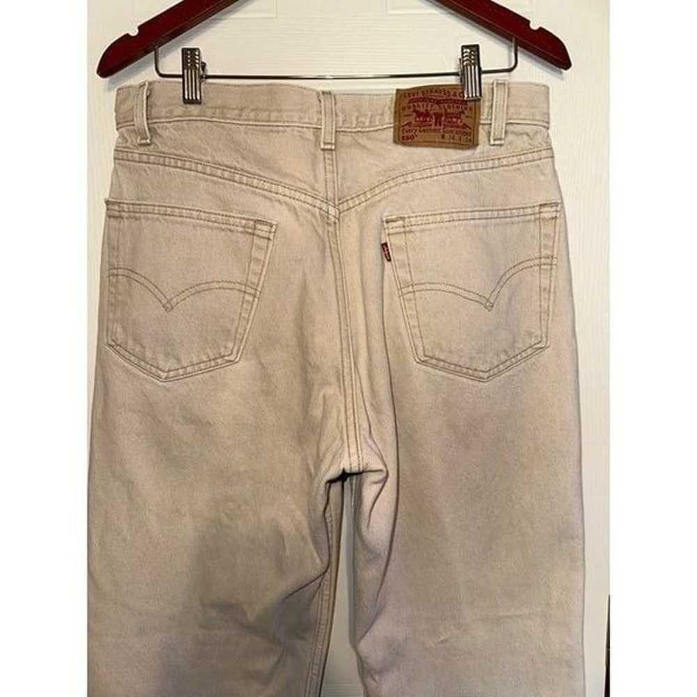 Levi’s Vintage 1998 Relaxed Fit 550 Tan Jeans  Si… - image 6