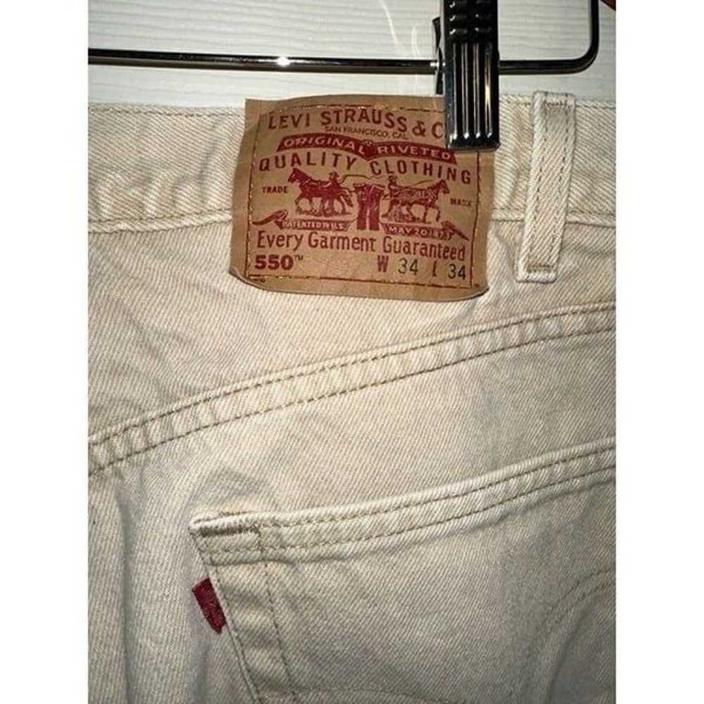 Levi’s Vintage 1998 Relaxed Fit 550 Tan Jeans  Si… - image 7