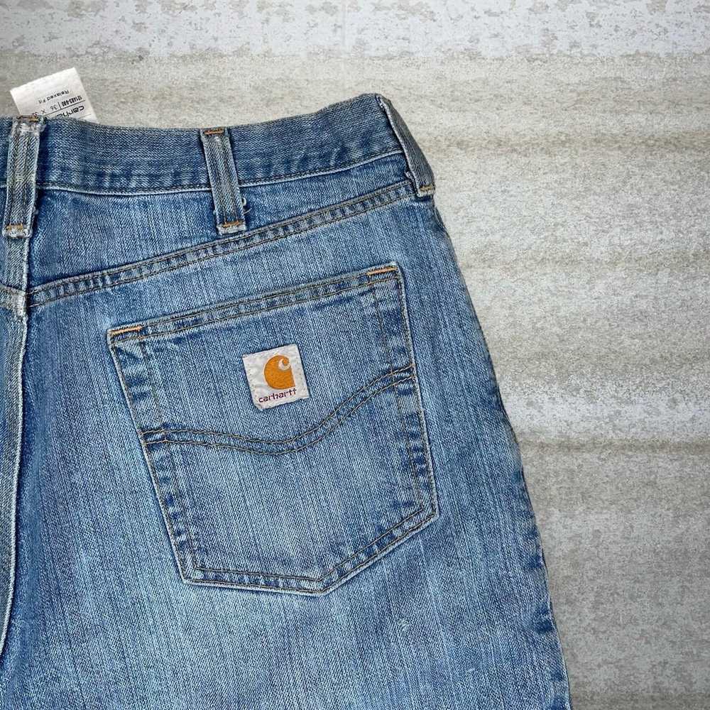 Carhartt Jeans Relaxed Fit Light Wash Work Wear D… - image 3