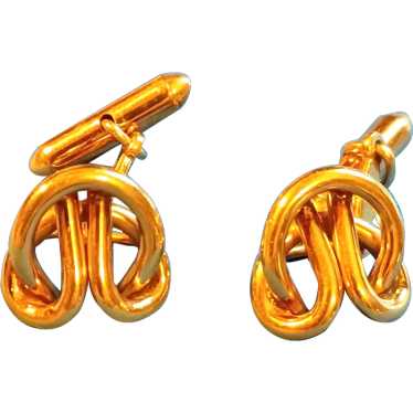 Kreisler Knotted Design Goldtone Metal Cufflinks