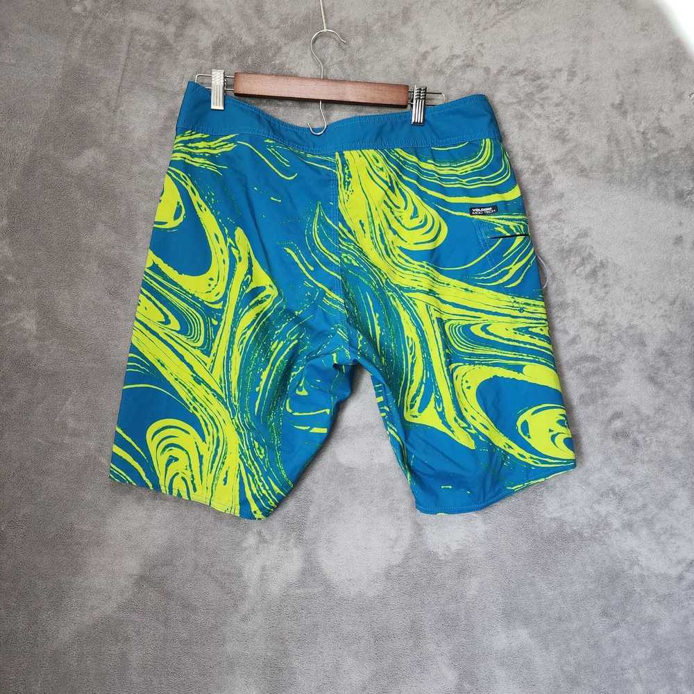 Volcom Volcom Men's 33 Abstract Board Shorts Blue… - image 2