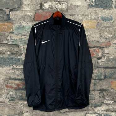 Nike Windbreaker Jacket Jet Black Polyester White 