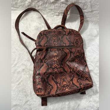 able leather snakeskin backpack