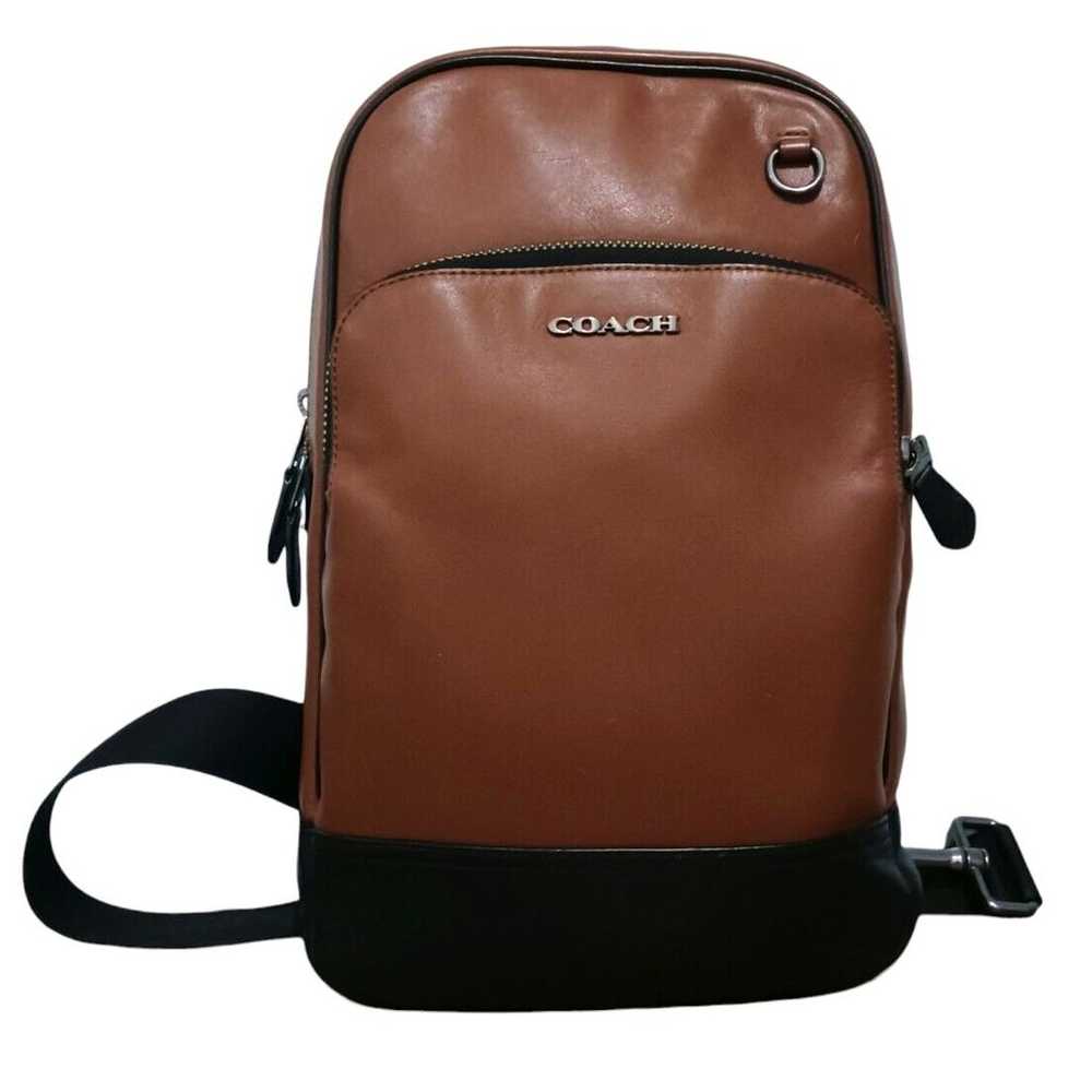 COACH Graham Pack Sling Backpack Smooth Calf Leat… - image 1