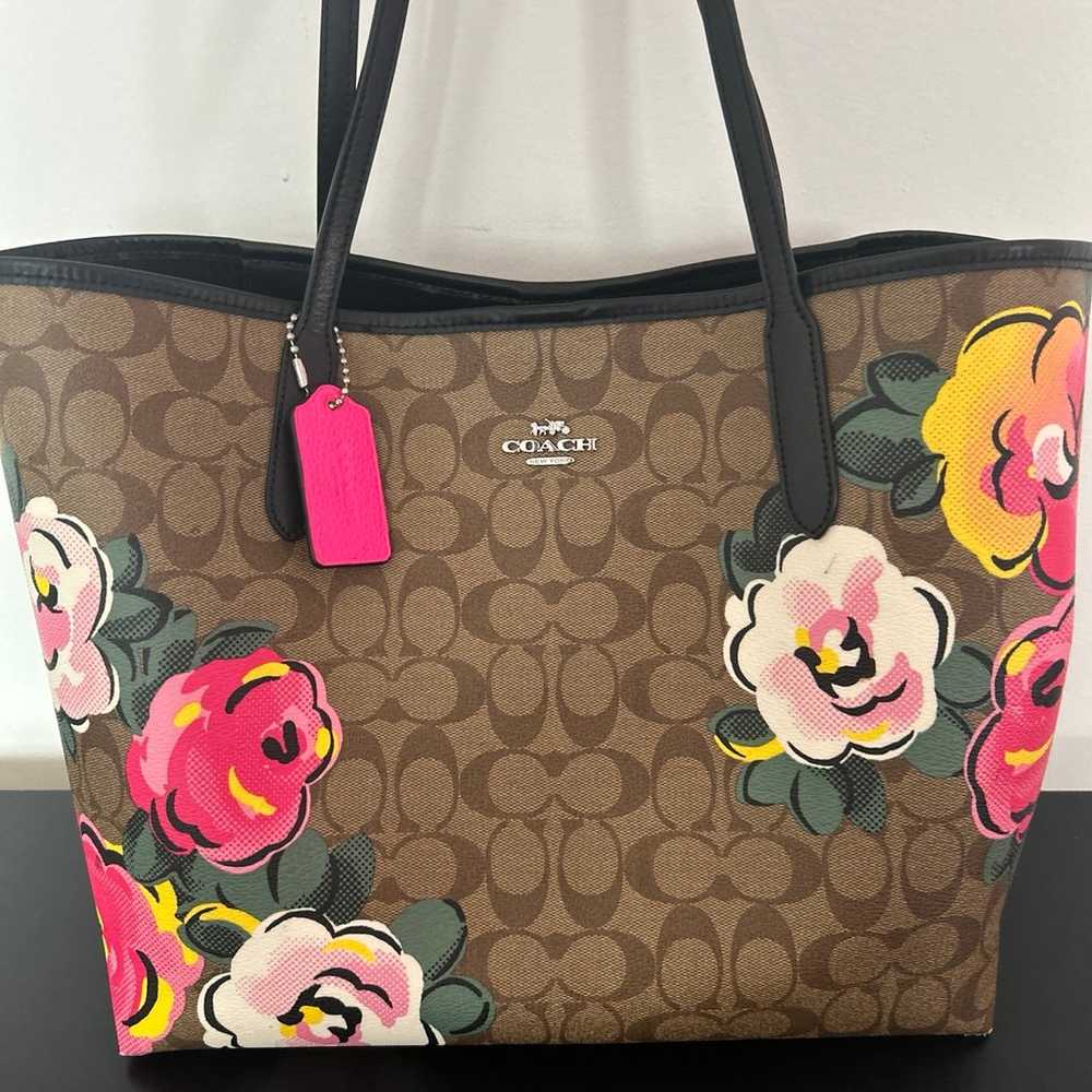 Coach floral tote bags - image 2
