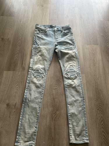 Amiri MX1 Suede skinny jeans Blue patches