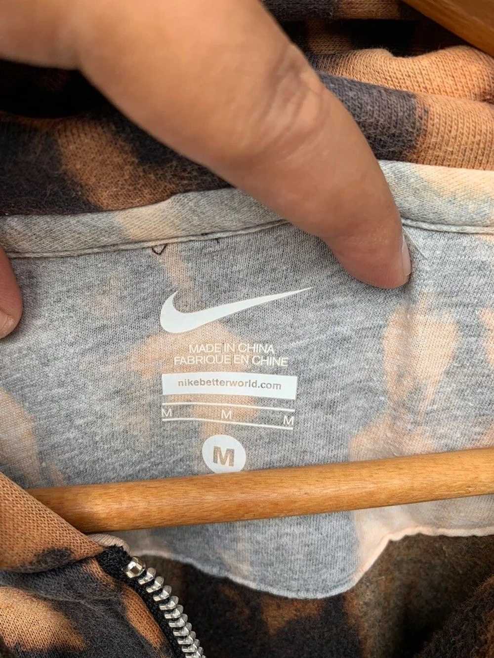 Nike × Streetwear Nike Hoodie Custom Made Bleach … - image 5