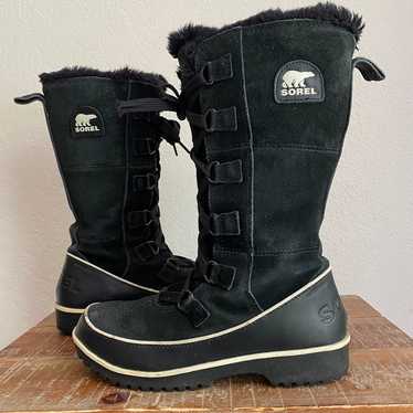 Sorel Joan of Arctic black waterproof suede boots
