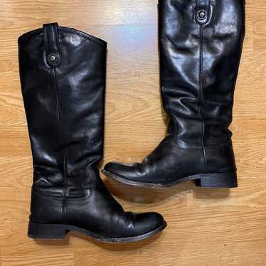 Frye black melissa button boots