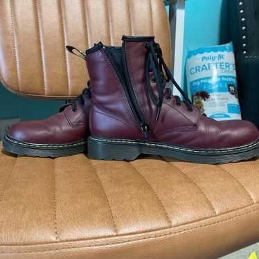 Dr. Martens leather deep red