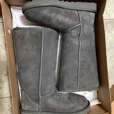 Grey tall Ugg boots