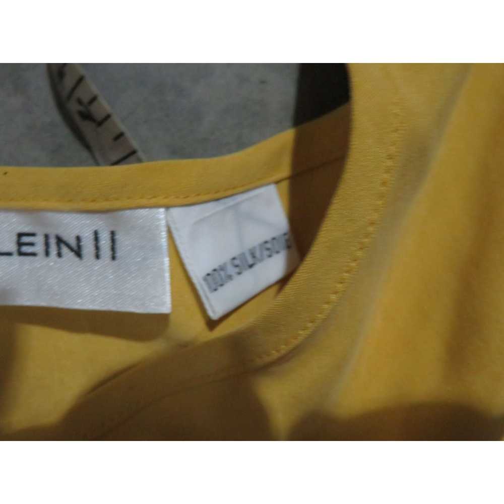 Anne Klein Anne Klein Yellow 100% Silk Sleeveless… - image 10