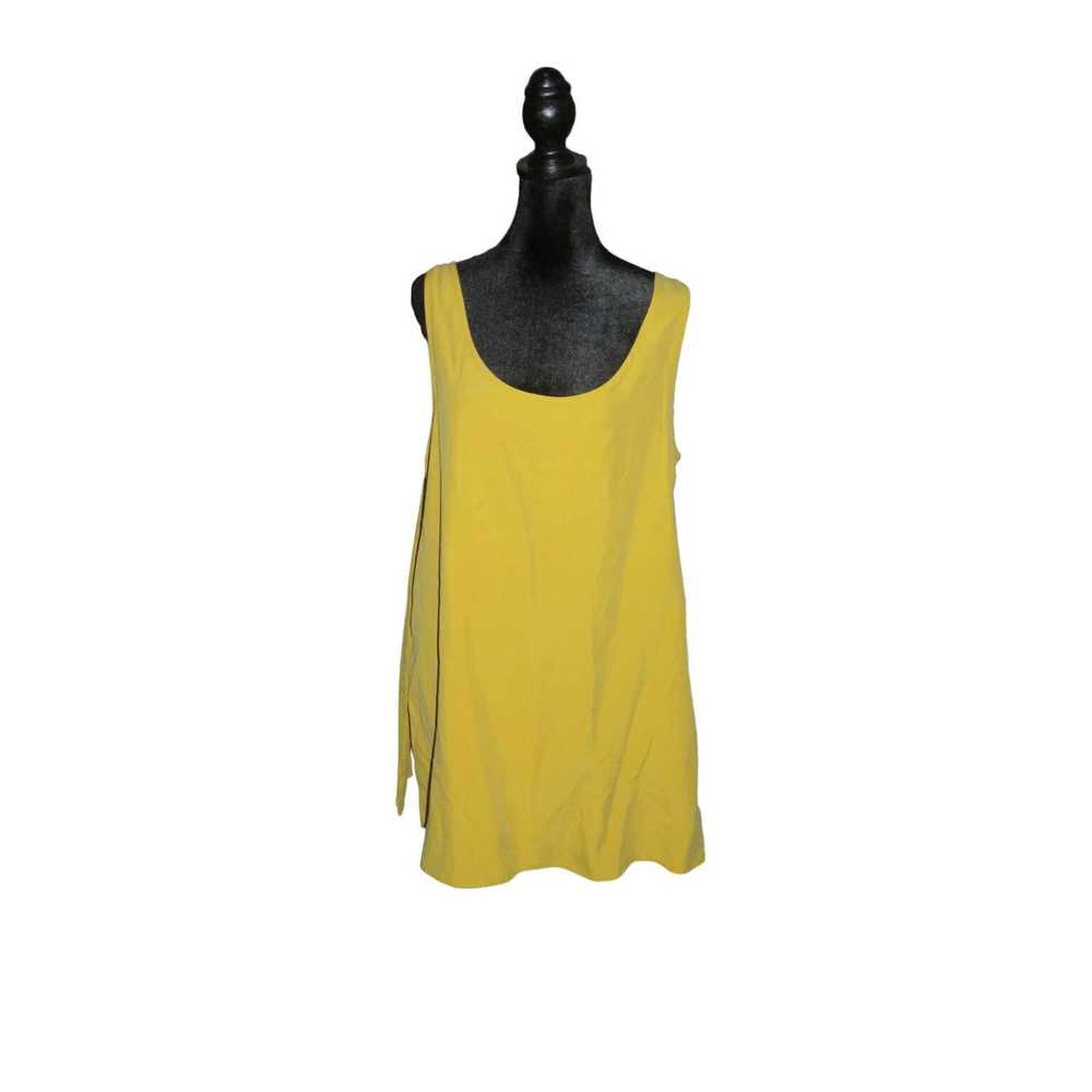 Anne Klein Anne Klein Yellow 100% Silk Sleeveless… - image 1