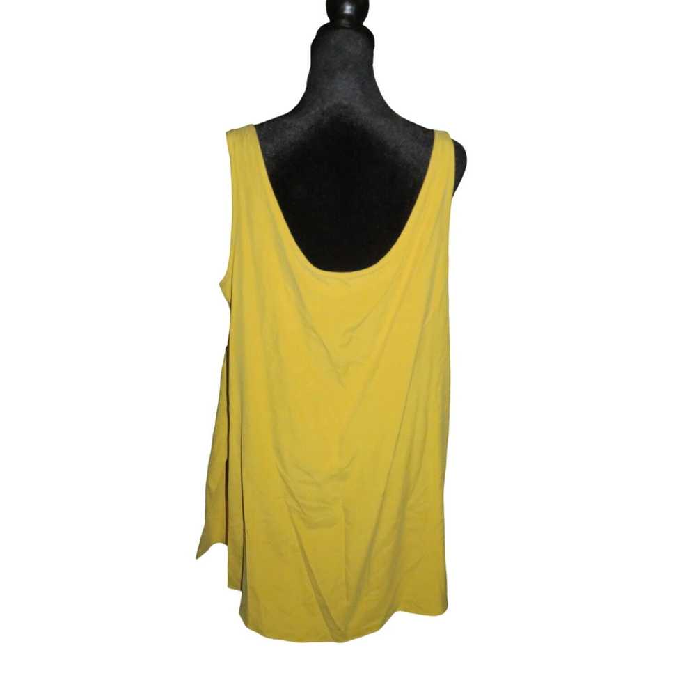 Anne Klein Anne Klein Yellow 100% Silk Sleeveless… - image 3
