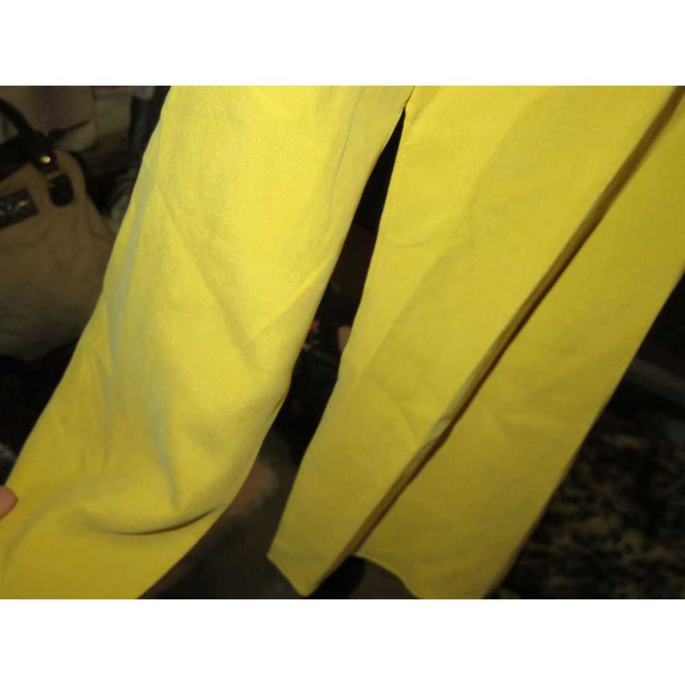 Anne Klein Anne Klein Yellow 100% Silk Sleeveless… - image 5