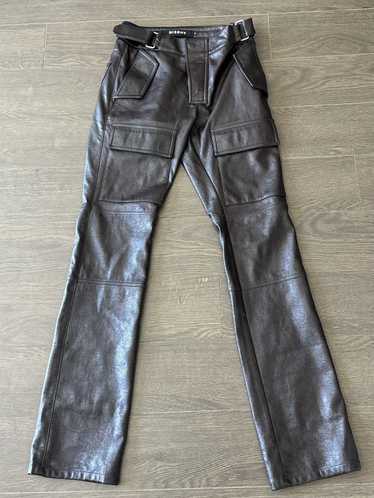 Misbhv Misbhv Brown Vegan Leather Biker Pants