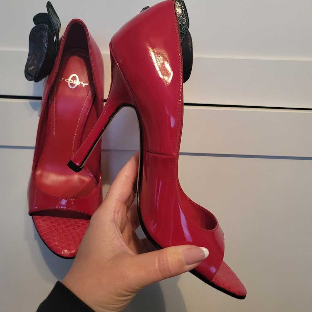 3-D ZARA Rose Patent Leather Stiletto Heel size 7 - image 3