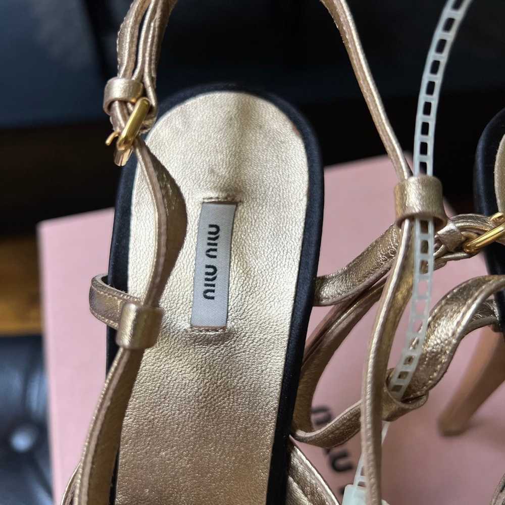Miumiu satin highheel sandals size36 - image 3