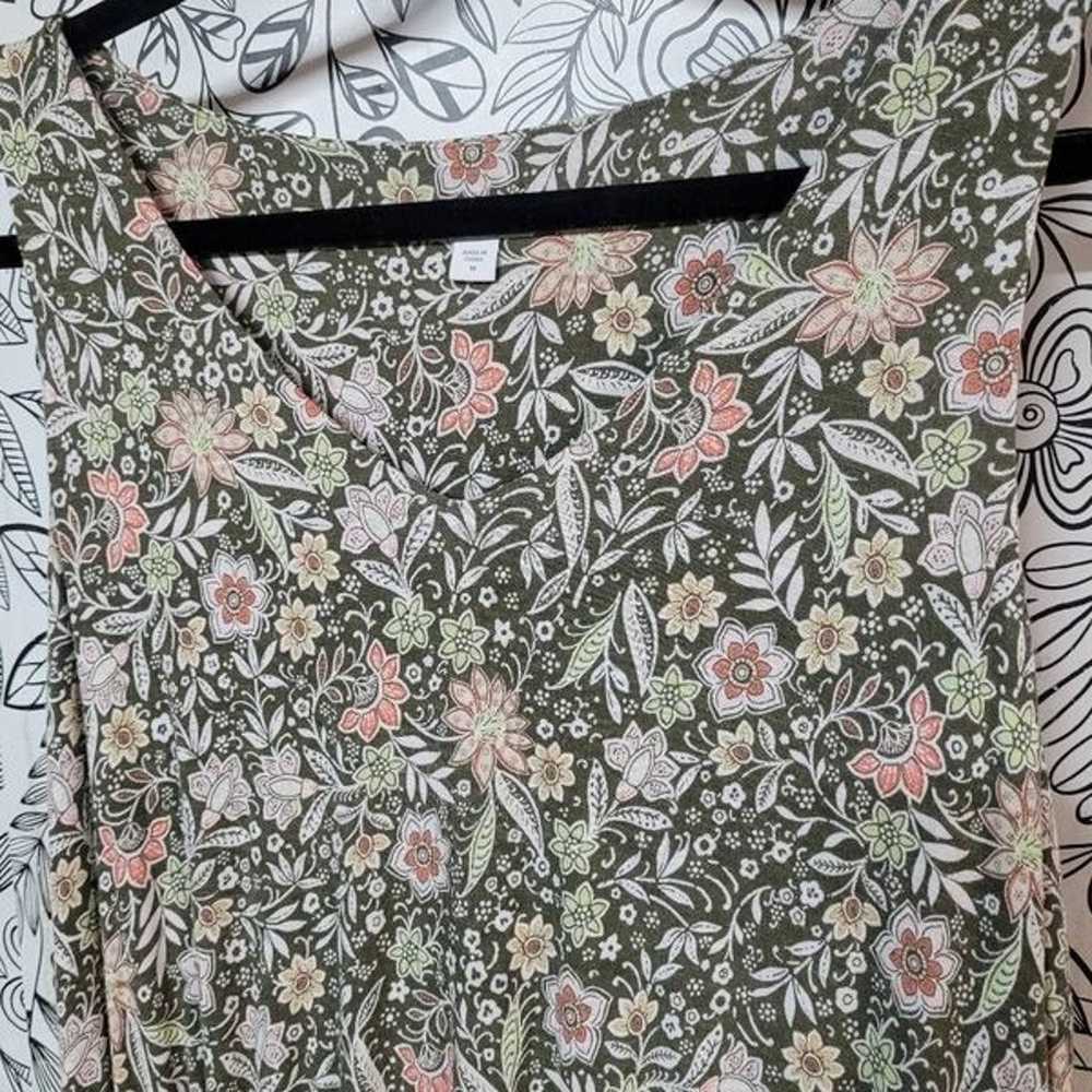 J.JILL TIERED LONG MAXI floral dress MOSS WALLFLO… - image 12