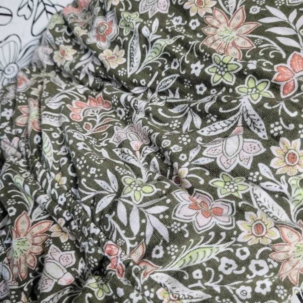 J.JILL TIERED LONG MAXI floral dress MOSS WALLFLO… - image 9
