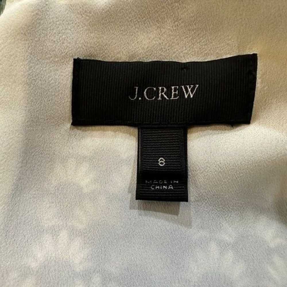 J. Crew Cream and Blue Printed Dress Size 8 - image 10