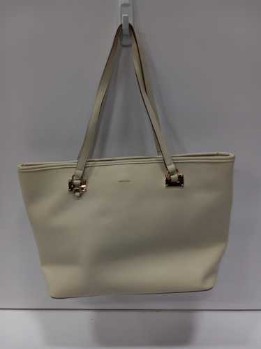 Anne Klein White Leather Tote Purse