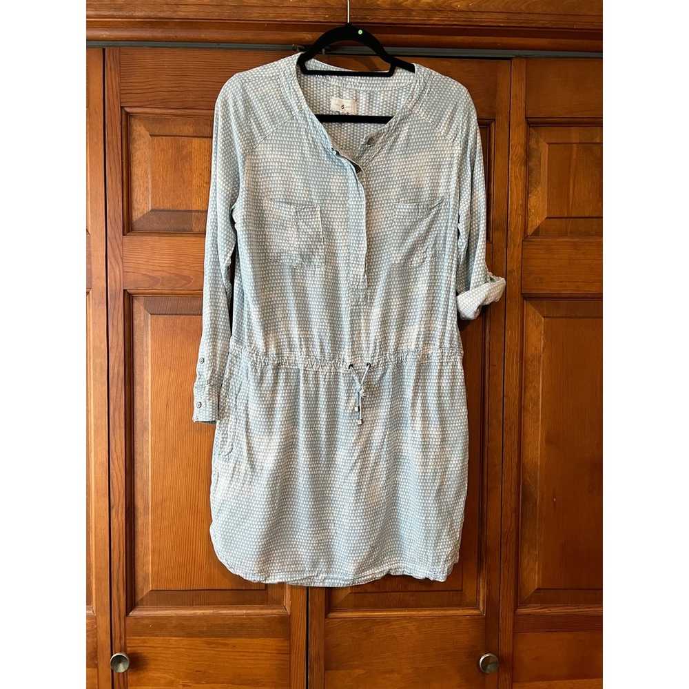 Lou & Grey Women's Tie Dye Shirt Dress Long Sleev… - image 2