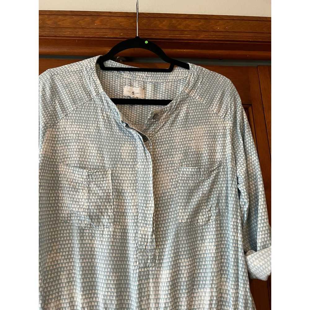 Lou & Grey Women's Tie Dye Shirt Dress Long Sleev… - image 3