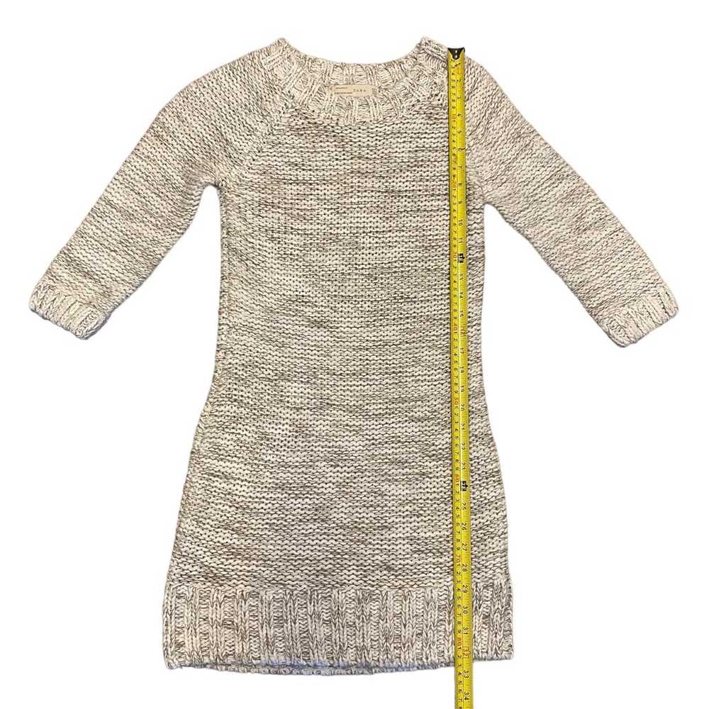 Zara Knit Cream Brown Short Sweater Dress Size Me… - image 5