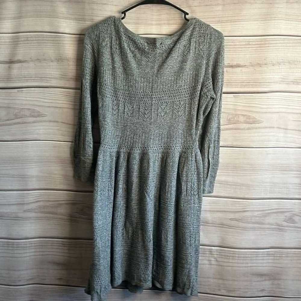American Eagle Gray Long Sleeve Knit Fit and Flar… - image 7