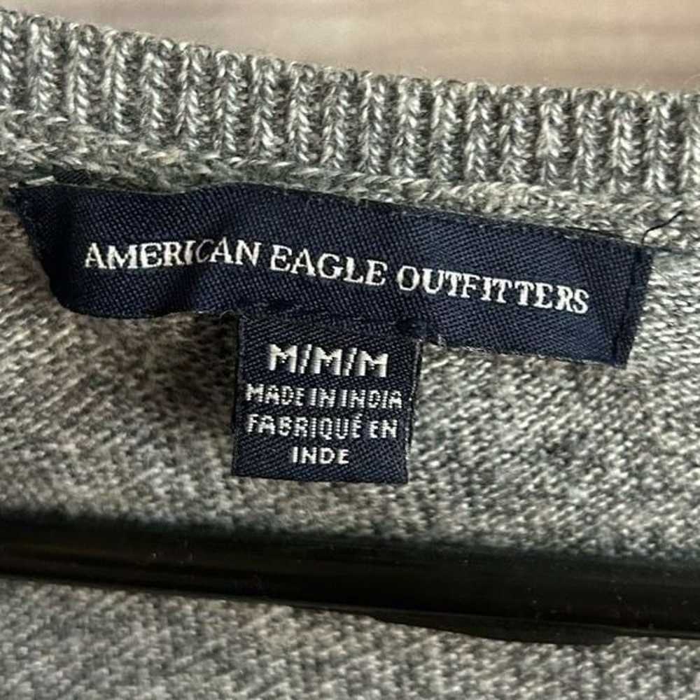 American Eagle Gray Long Sleeve Knit Fit and Flar… - image 9