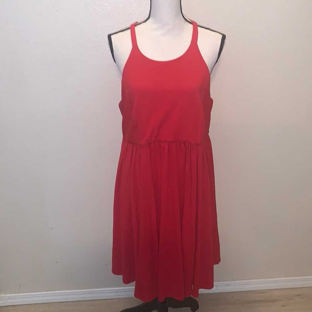 Torrid Red peplum swing midi summer dress - image 1