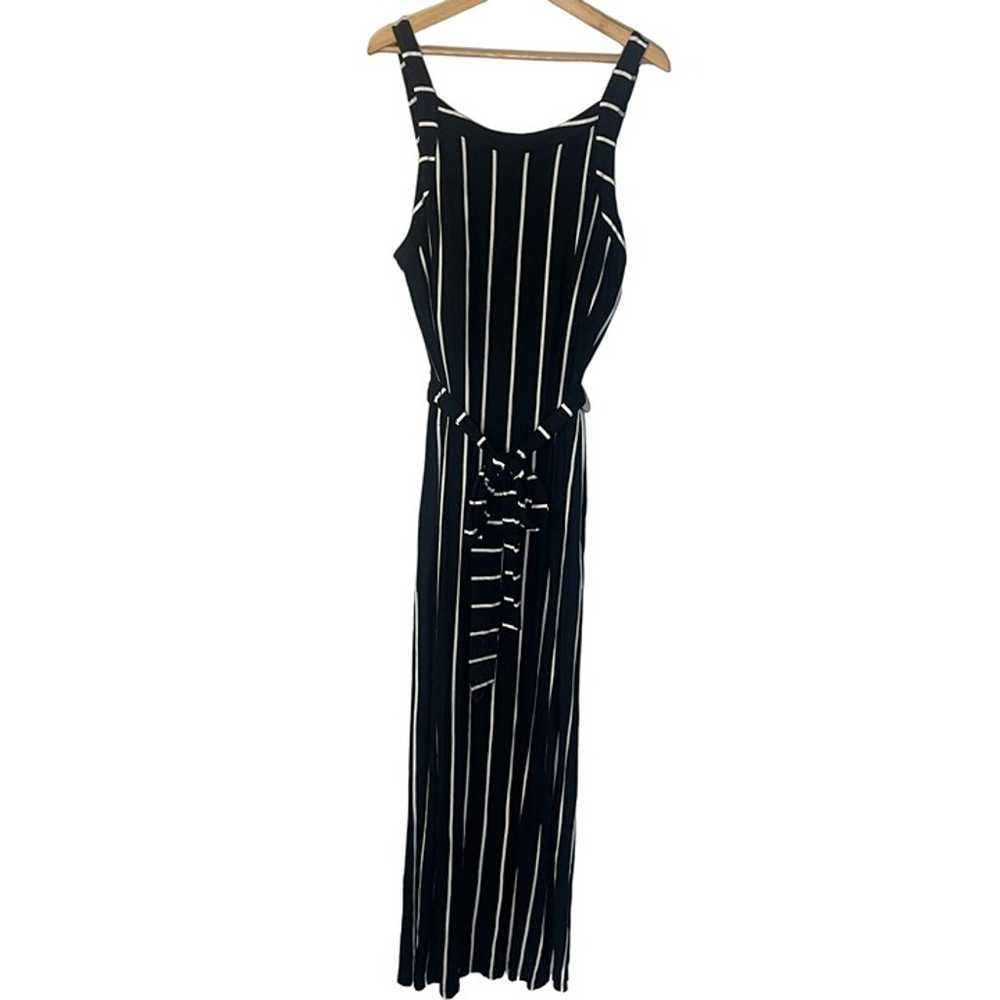 Soma Striped Jersey Maxi Dress Women XXL Black Wh… - image 1