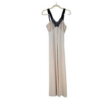 New BCBG Champagne Charmeuse Beaded Pleated Empire