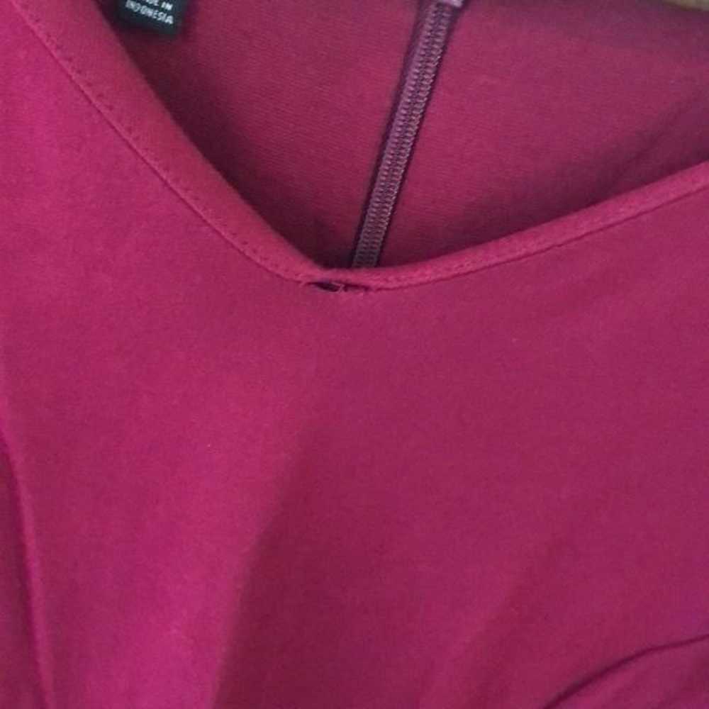 Talbots dress pink red scoop neck back zip 3/4 wi… - image 12