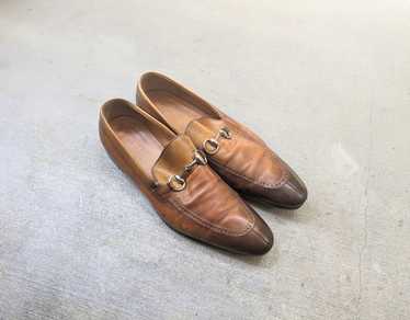 Gucci × Vintage Gucci Loafers Brown 9 Slip Ons Bu… - image 1