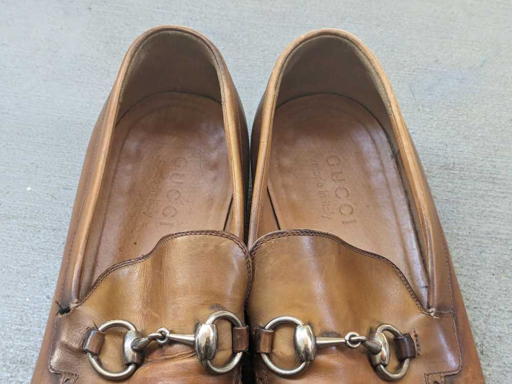 Gucci × Vintage Gucci Loafers Brown 9 Slip Ons Bu… - image 7