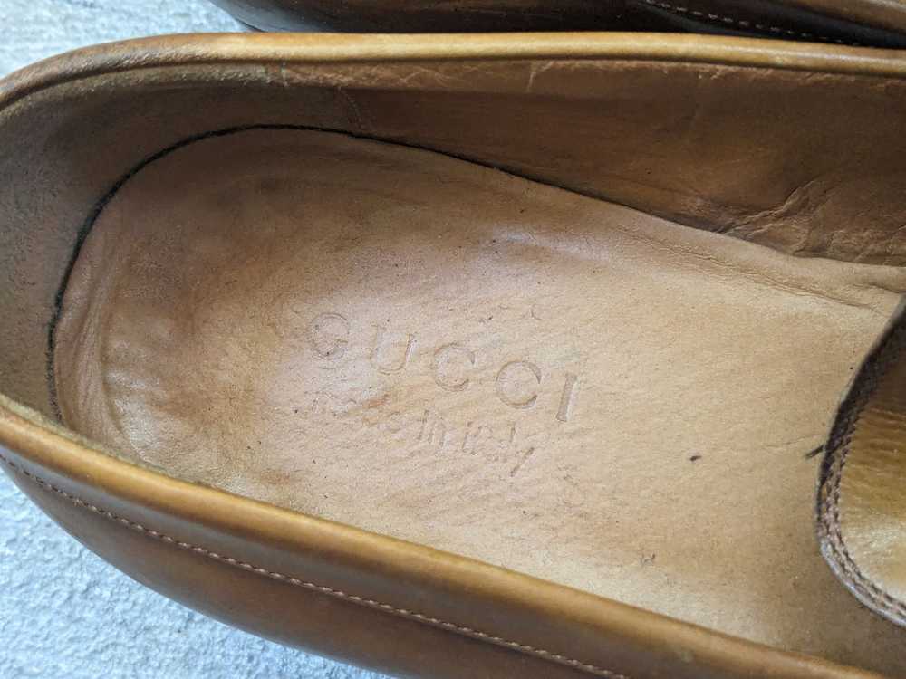 Gucci × Vintage Gucci Loafers Brown 9 Slip Ons Bu… - image 8